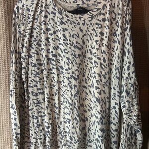 Leopard Print Long Sleeve Top